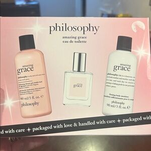 Philosophy Amazing Grace Fragrance and Lotion Set - Pink and White